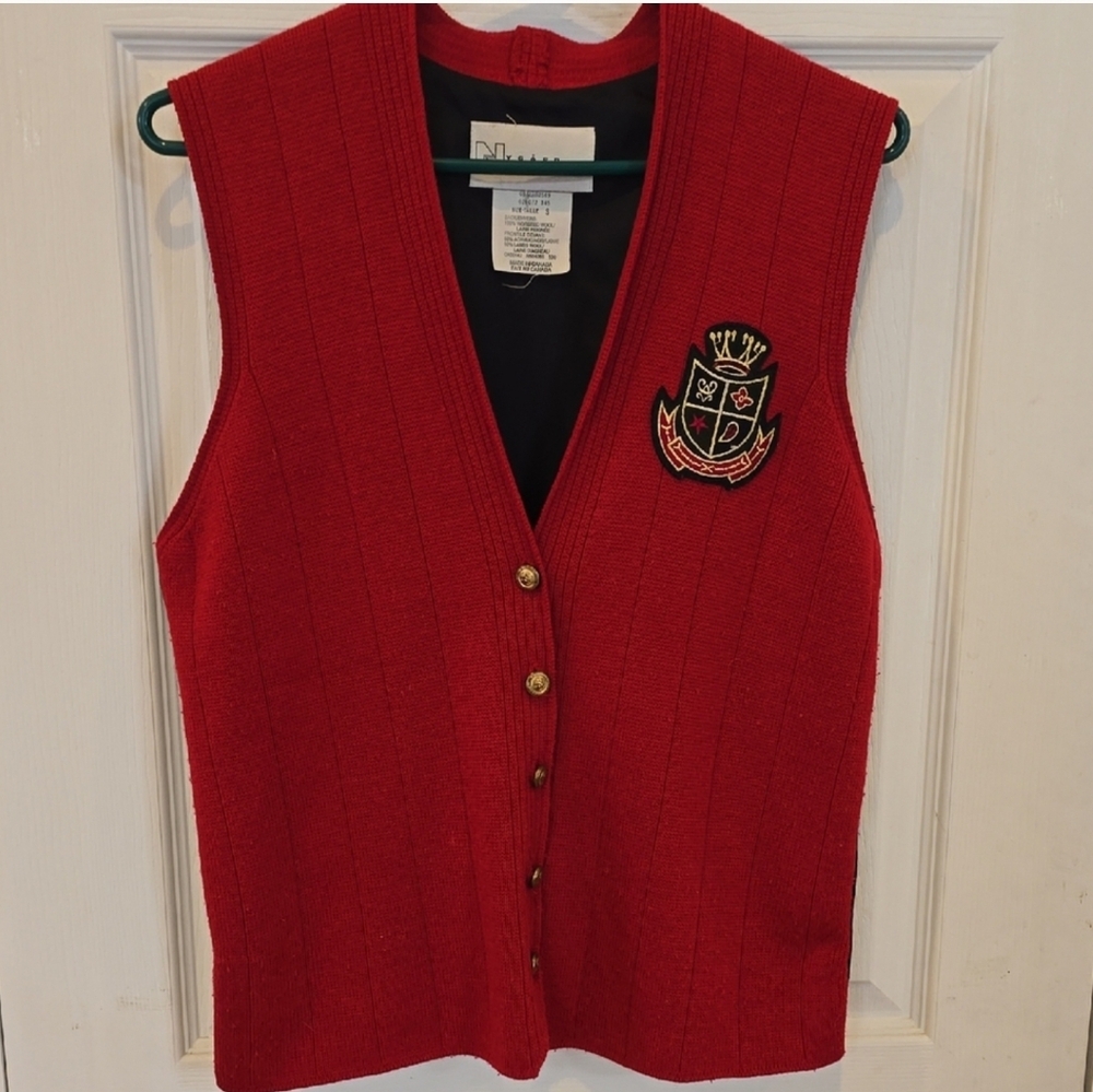 Vintage collegiate Tartan Vest, Excellent Condition